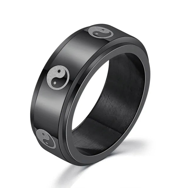 Titanium Calm Wedding Rings