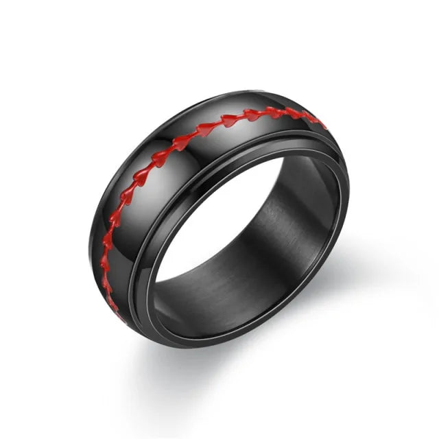 Titanium Calm Wedding Rings