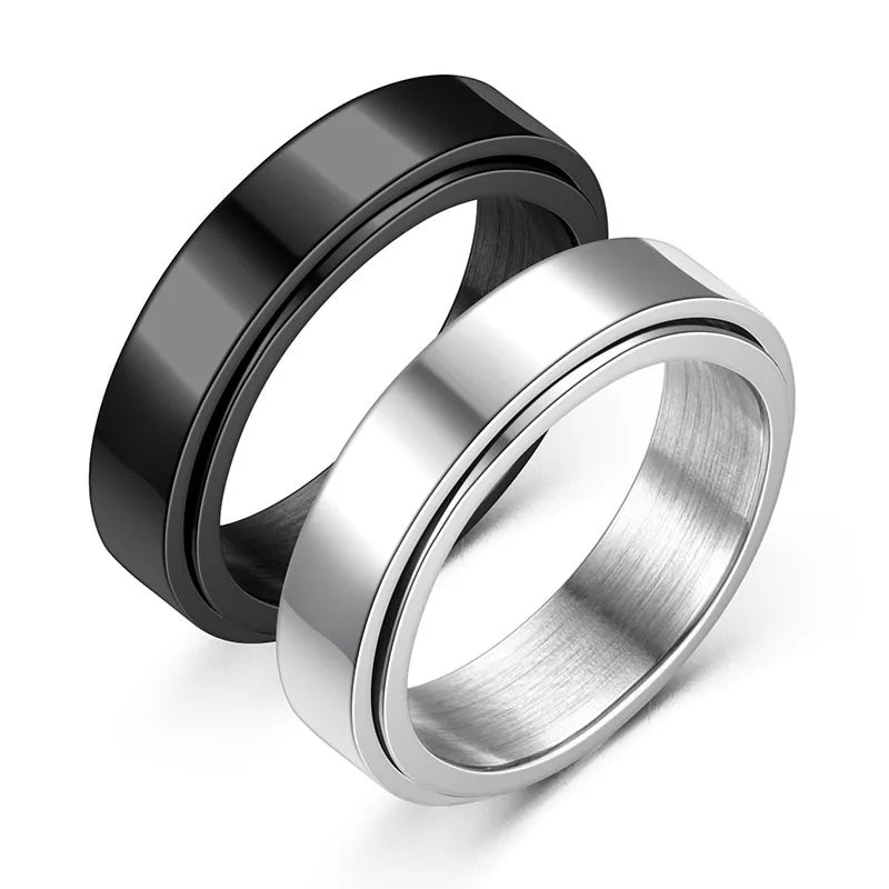 Titanium Calm Wedding Rings