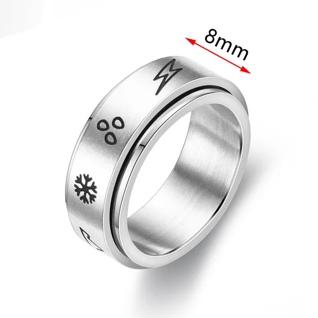 Titanium Calm Wedding Rings