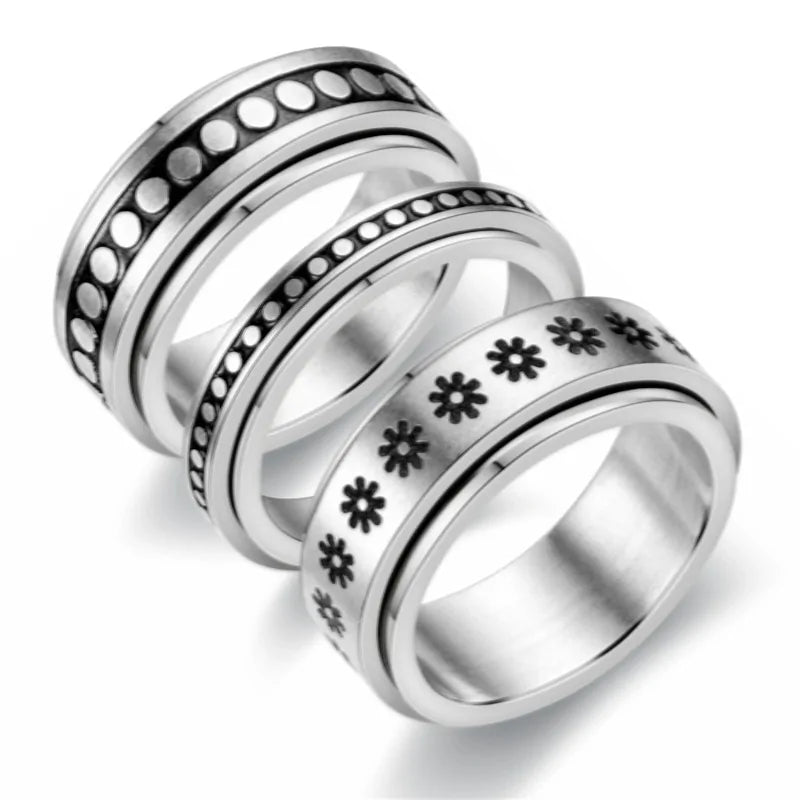 Titanium Calm Wedding Rings