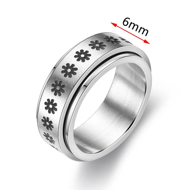 Titanium Calm Wedding Rings