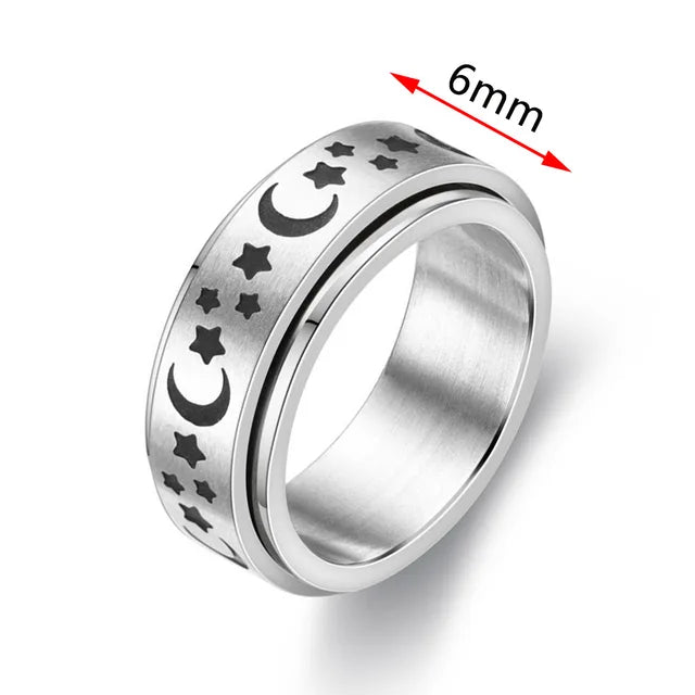 Titanium Calm Wedding Rings